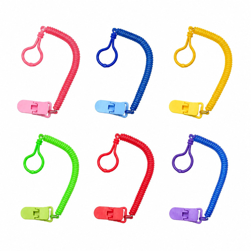 Stretchable pacifier rope with clip