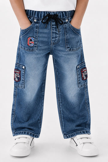 Boys Stylish Wide Leg Pants (3-10Y) - Blue