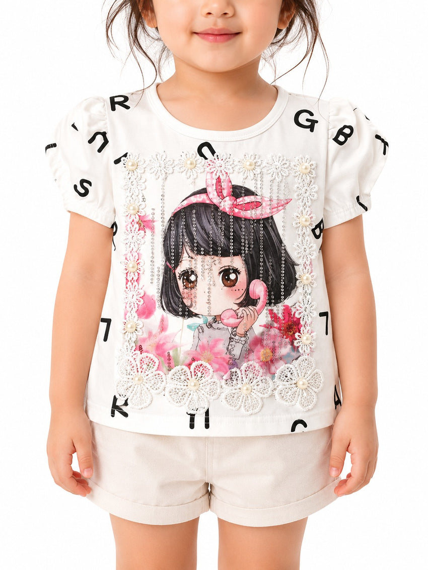 Girl T-Shirt (3-18M) - White