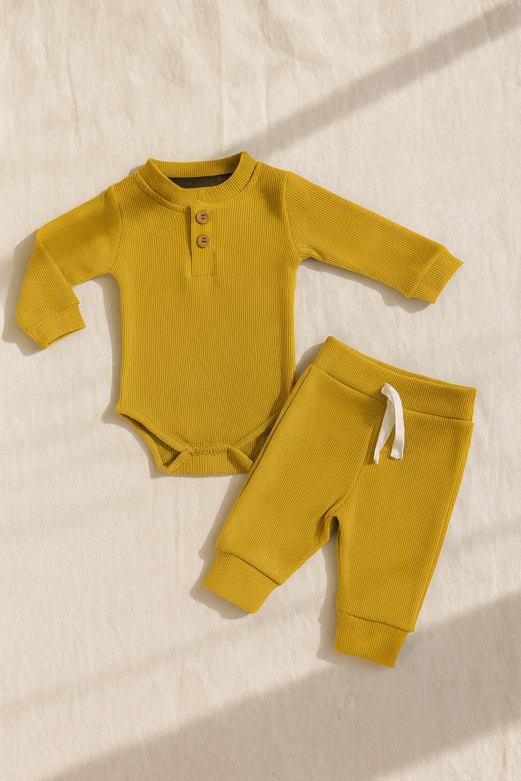N1046-Mustard 2pc Warmer Set (3-36M)