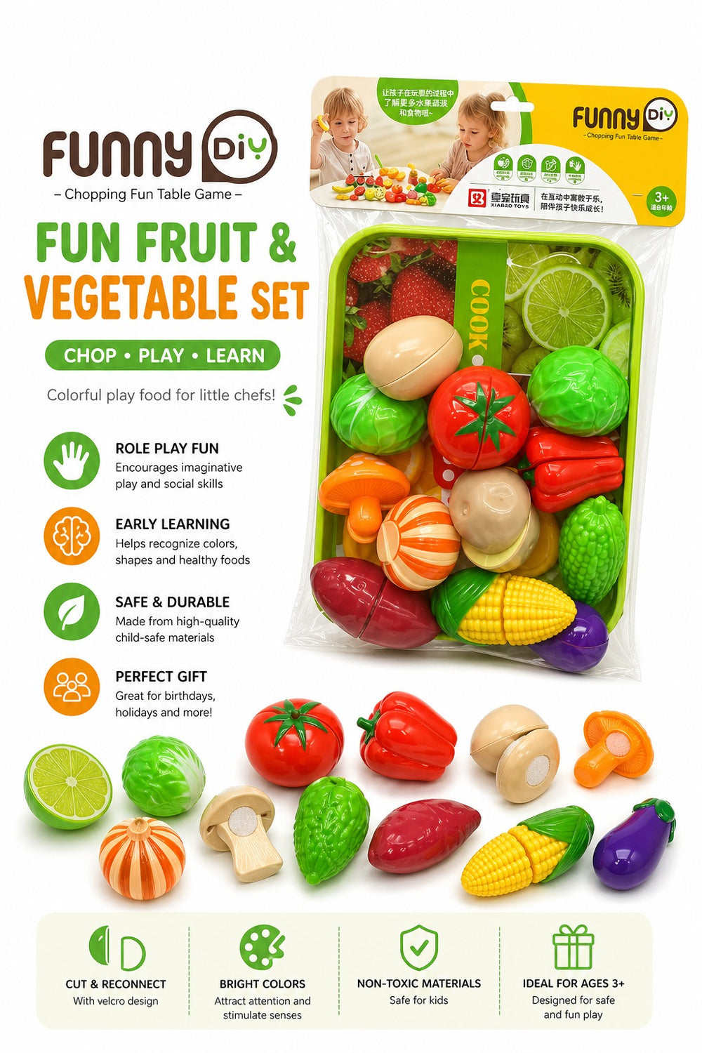 Vegetable & fruit Cutting 14 pcs - 2211