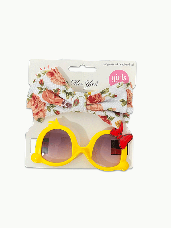Butterfly Headband & Shades - Yellow
