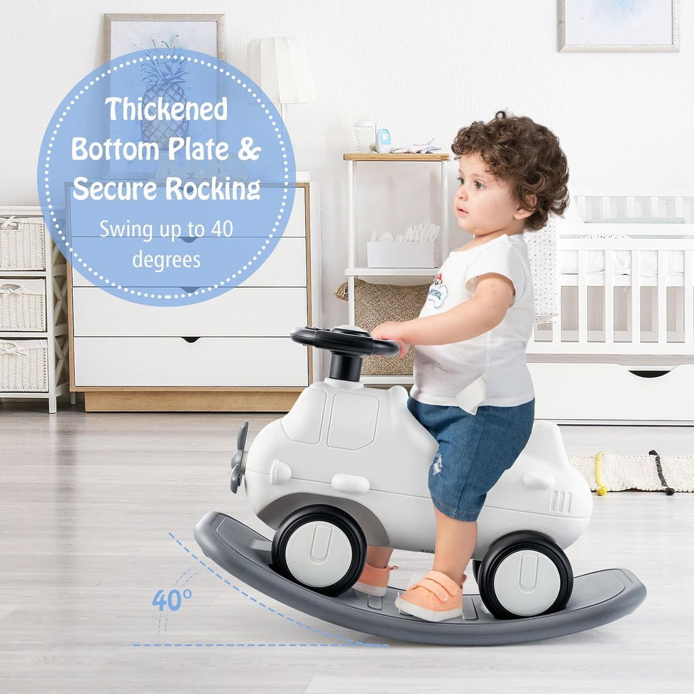 Rocking + Push-on Fiber Car For Toddlers - 919-2
