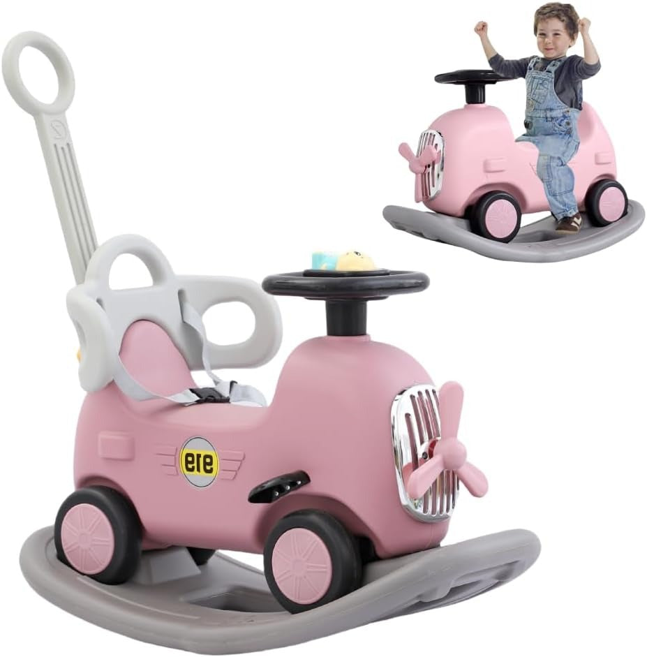 Rocking + Push-on Fiber Car For Toddlers - 919-2