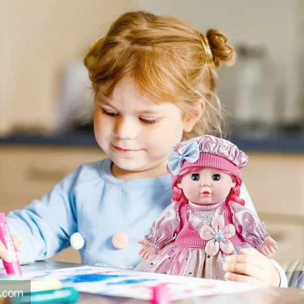 13" Soft Doll & Accessories - PINK - DY6008CH