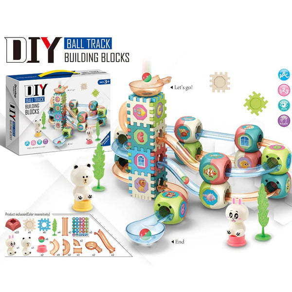 Diy Rolling Ball Track Building Blocks - 138A-13