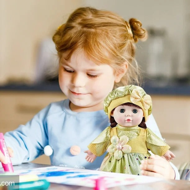 13" Soft Doll & Accessories - GREEN - DY6008DH