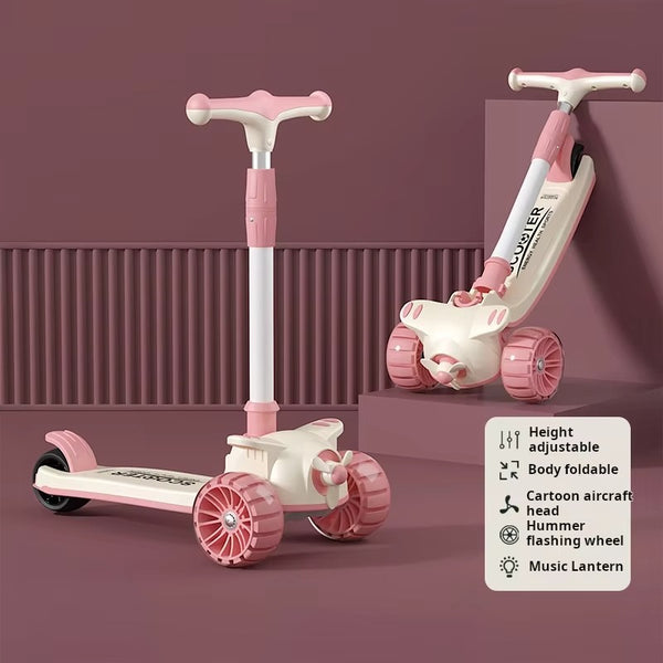 Imported 3-in-1 Foldable Kids Scooty - S-602