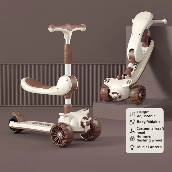 Imported 3-in-1 Foldable Kids Scooty - S-602