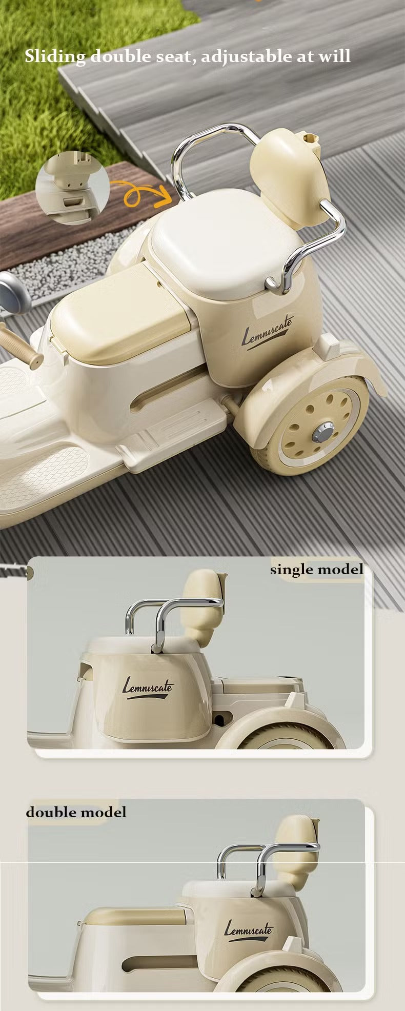 Imported Electric Luxury Double seated Scooter - M689