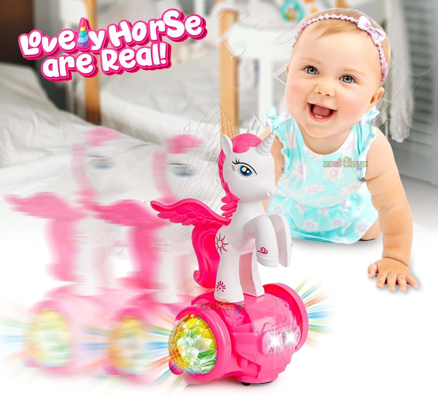 Unicorn Horse W/ Light & Music - ZX678-7