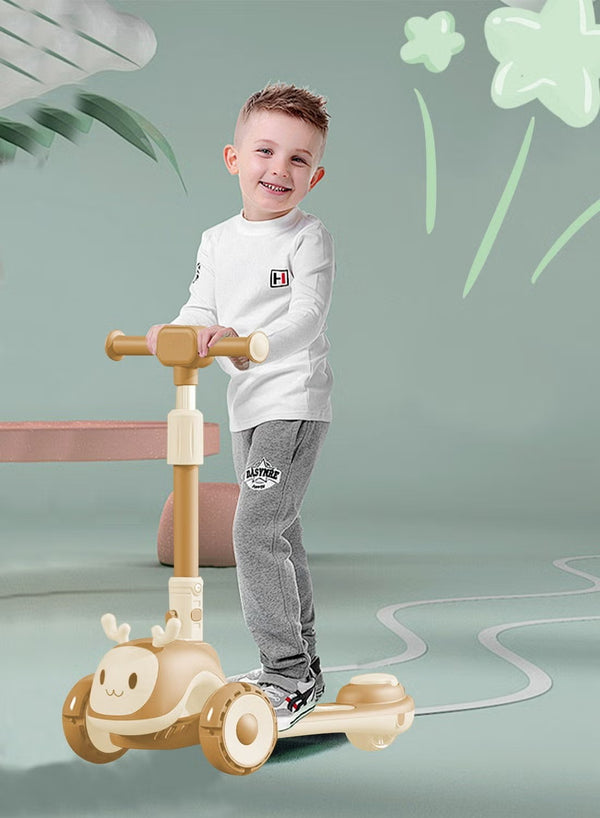 Premium 3-in-1 Multifunctional Kids Scooty Imported - S-888