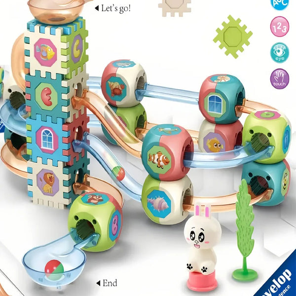 Diy Rolling Ball Track Building Blocks - 138A-13