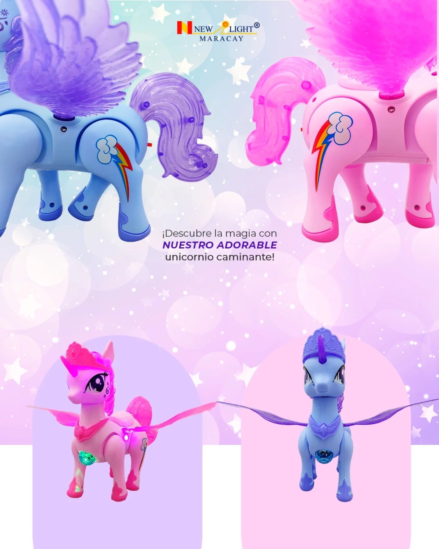Unicorn Horse W/ Light & Sound - SL035-A90
