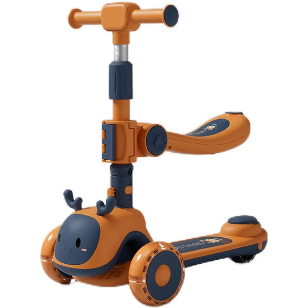 Premium 3-in-1 Multifunctional Kids Scooty Imported - S-888