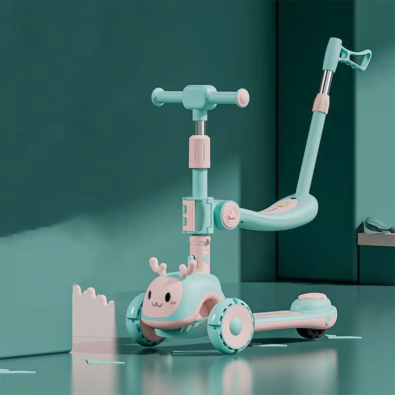 Imported 3-in-1 Multifunctional Kids Scooty Imported - S-888