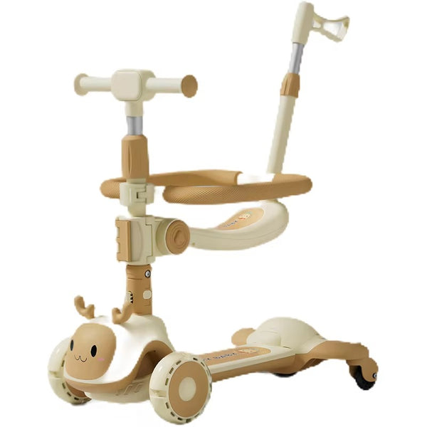 Premium 3-in-1 Multifunctional Kids Scooty Imported - S-888