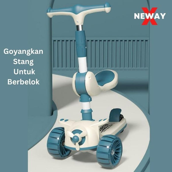Imported 3-in-1 Foldable Kids Scooty - S-602