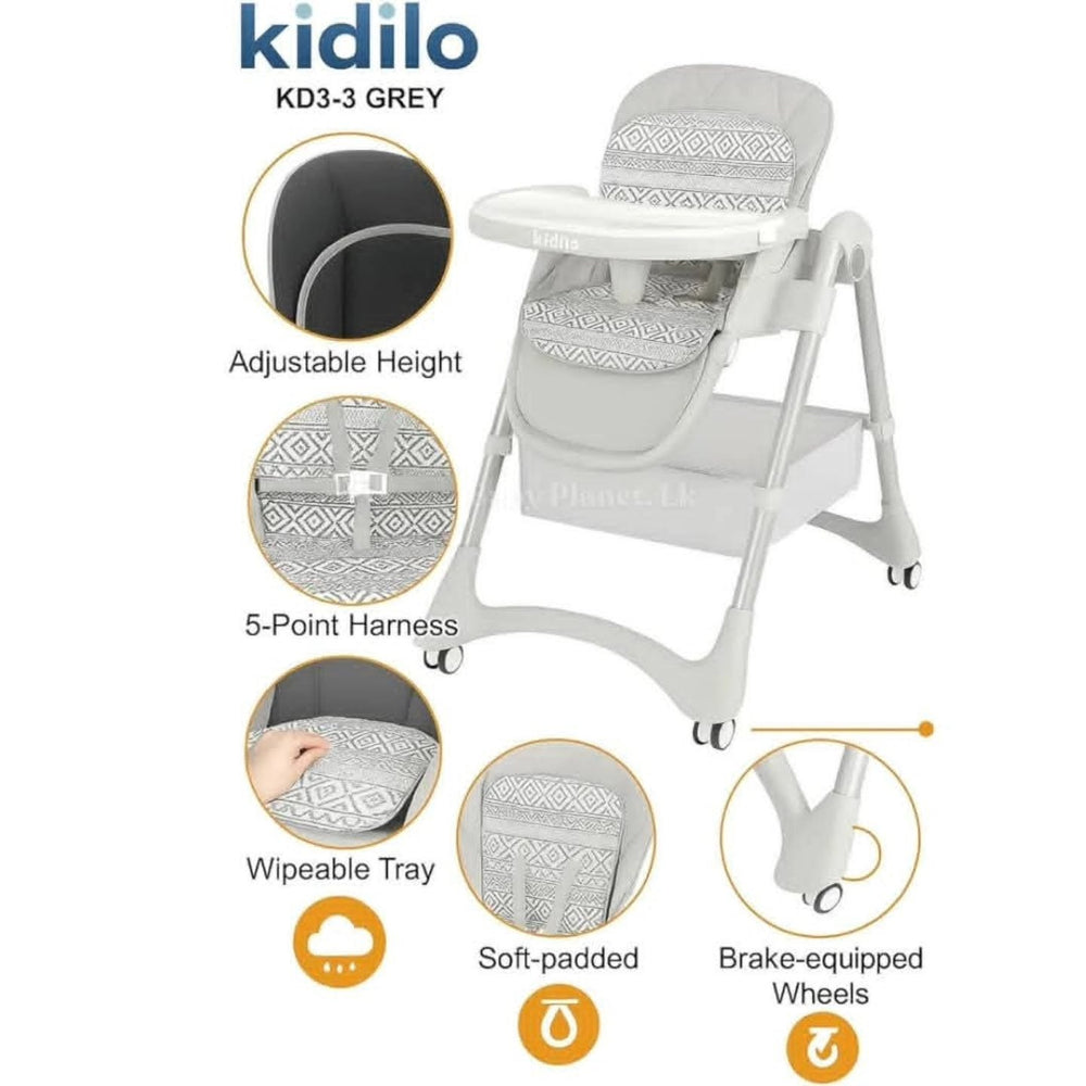 Kidilo Luxury Multifunctional Highchair - KD3-3
