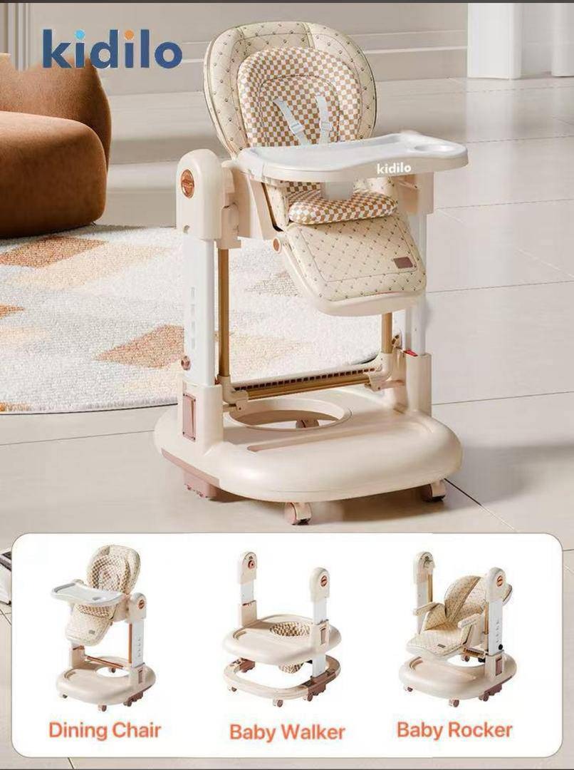 Kidilo 3-in-1 Highchair + baby Walker + baby Rocker - Bz-015