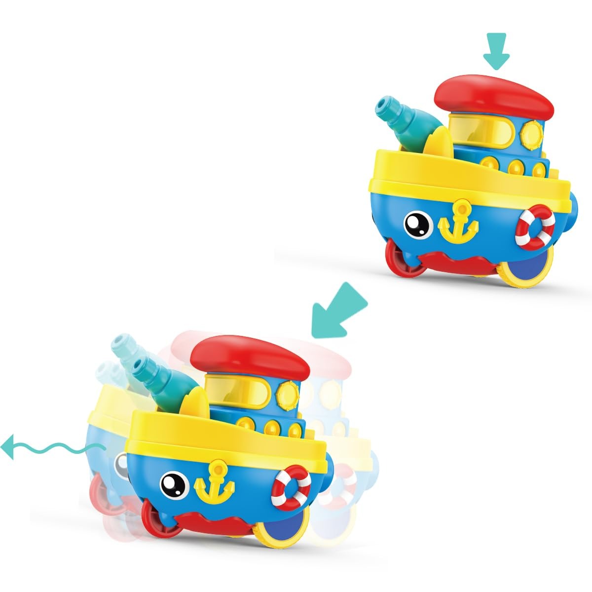 1 pc Cute Boat Press/Release Toy - FF-6668A