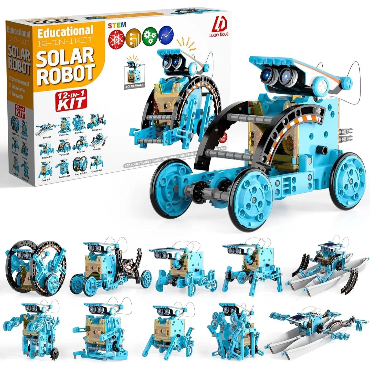 DIY B/o 12 in 1 Solar Robot Kit-1232-67