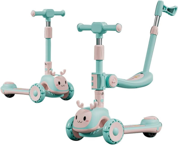Premium 3-in-1 Multifunctional Kids Scooty Imported - S-888