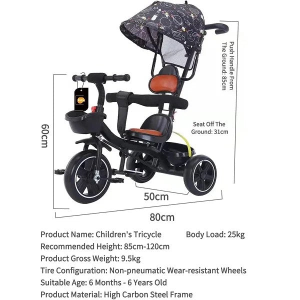 Children Stroller Type Tricycle With Light and Music