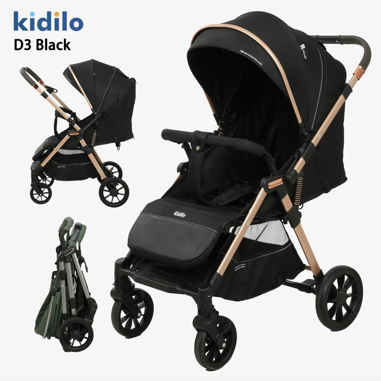 Kidilo Stroller For Comfortable Baby Rides-BZ-D3