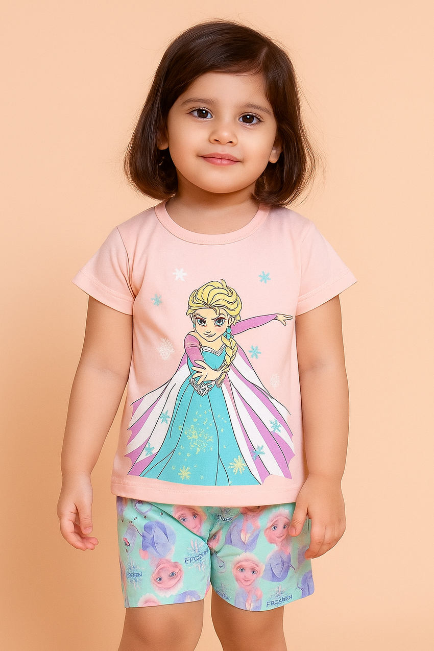 2 pc Summer Short + Shirt Set (12-36M) Pink