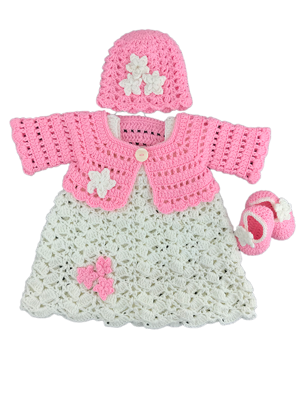 Pink Crochet Frock