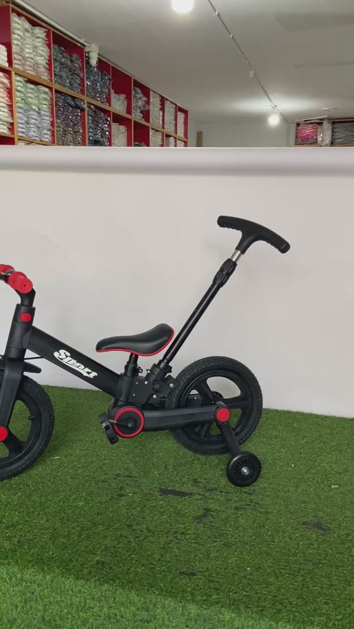 3-in-1 Bicycle With Parent Handle Imported - Black