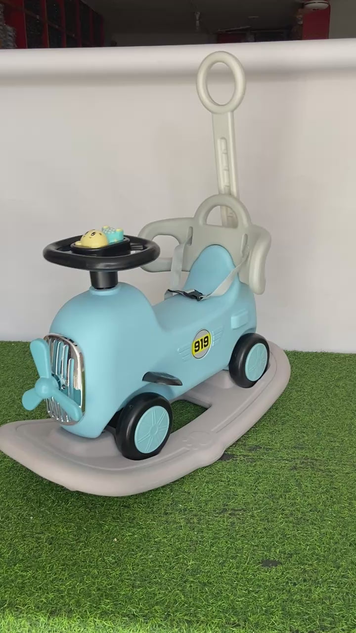 Rocking + Push-on Fiber Car For Toddlers - 919-2