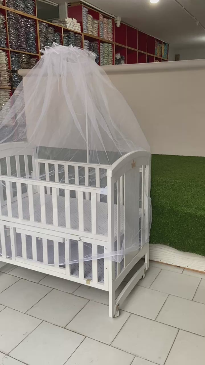 Imported Premium Multifunctional Baby Wooden Cot - 883