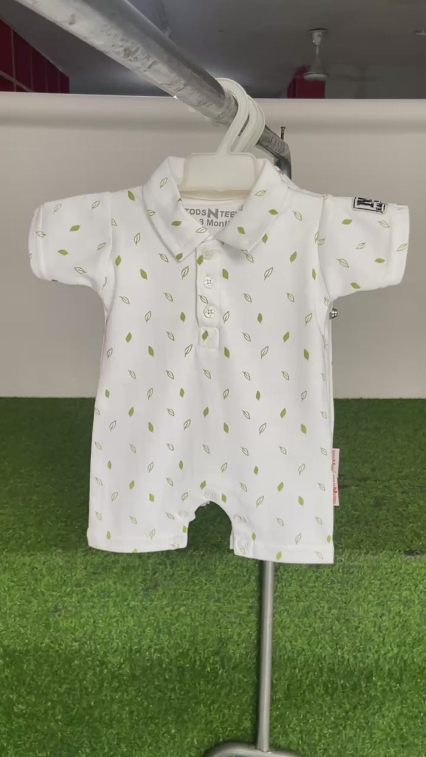 Summer Polo Romper (0-12M)