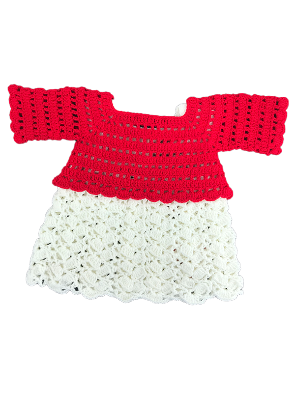 Red Crochet Frock