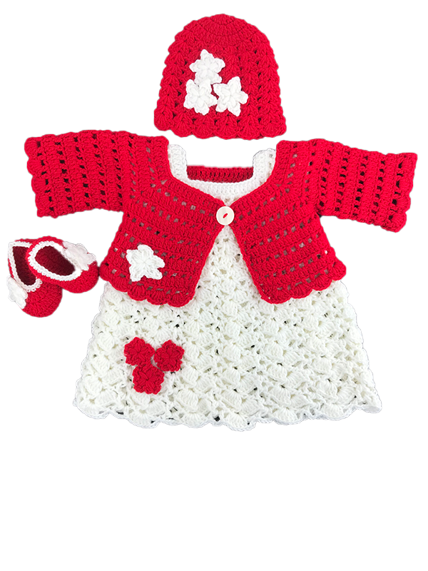 Red Crochet Frock