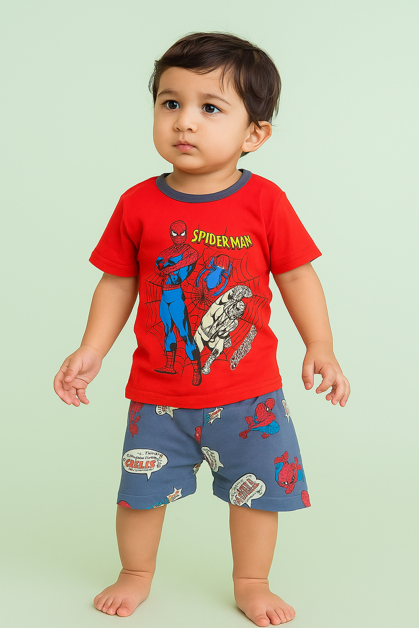 2 pc Summer Short + Shirt Set (12-36M) Red