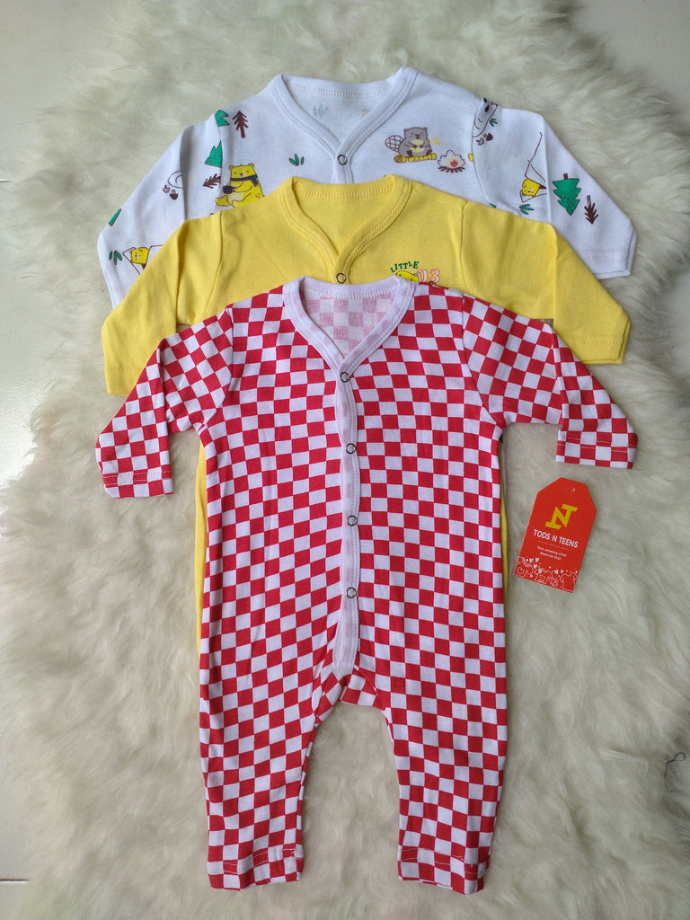 N516-Pack of 3 Rompers