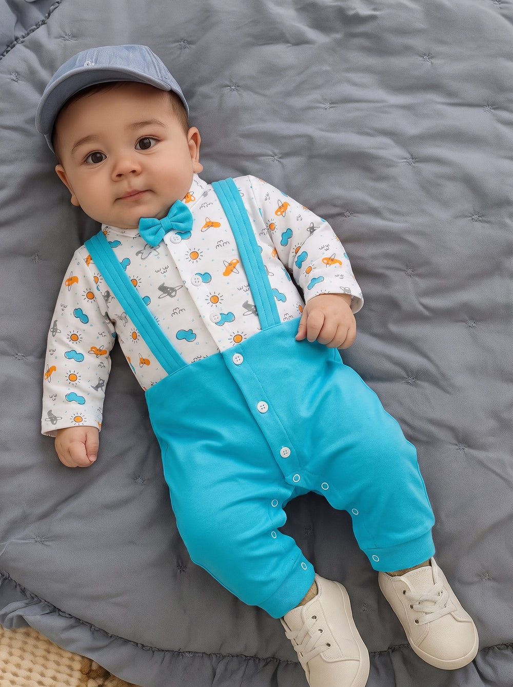 Tuxedo Full Romper (0-12M)