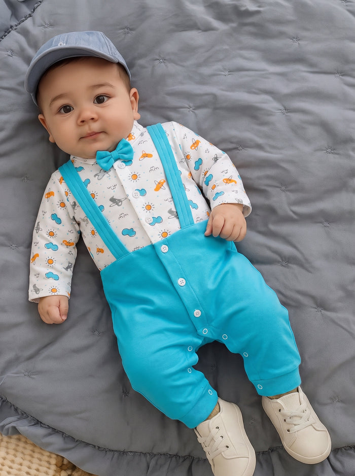 Tuxedo Full Romper (0-12M)