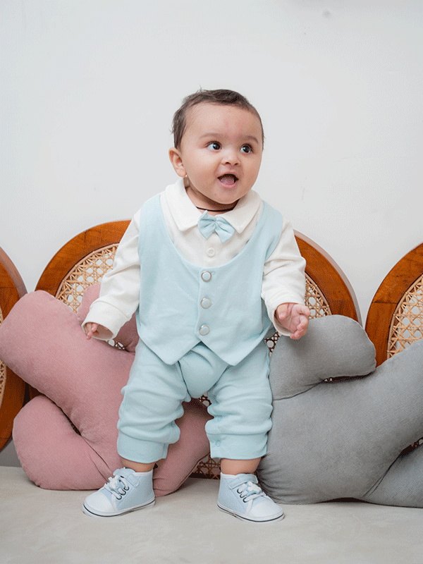 Tuxedo Romper (0-12M)