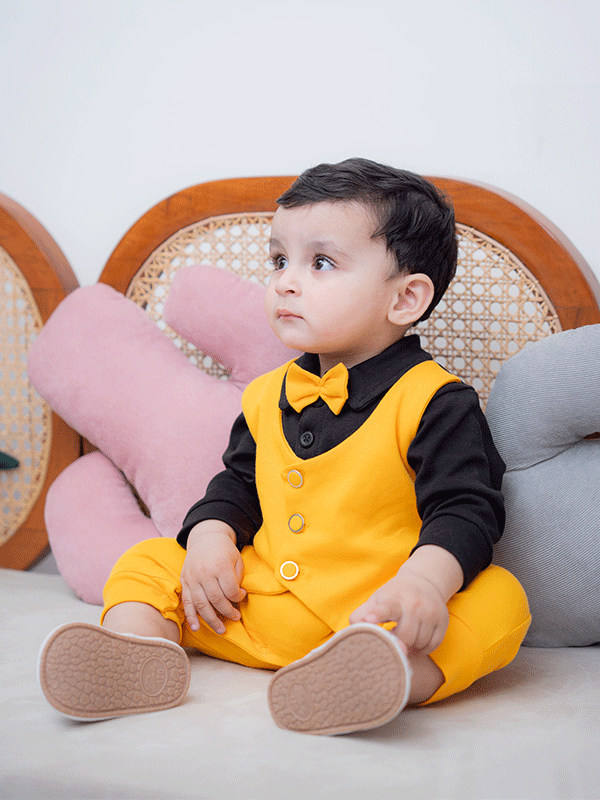Tuxedo Romper (0-12M)