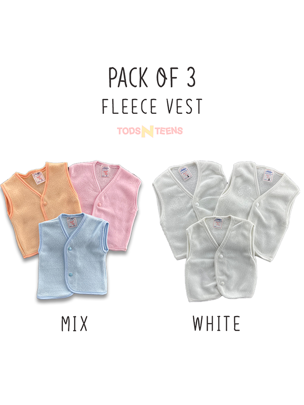 VP39-Pack of 3 Winter Vests (0-12M)