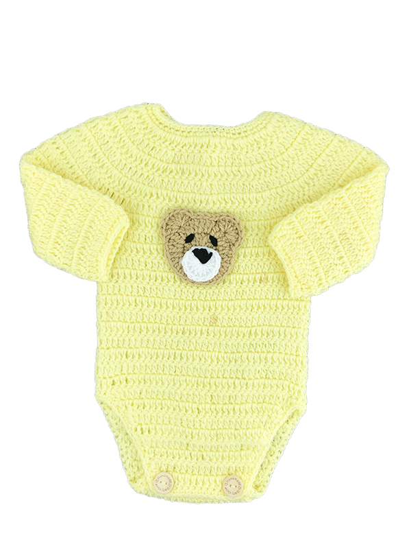 Yellow Teddy Crochet Bodysuit
