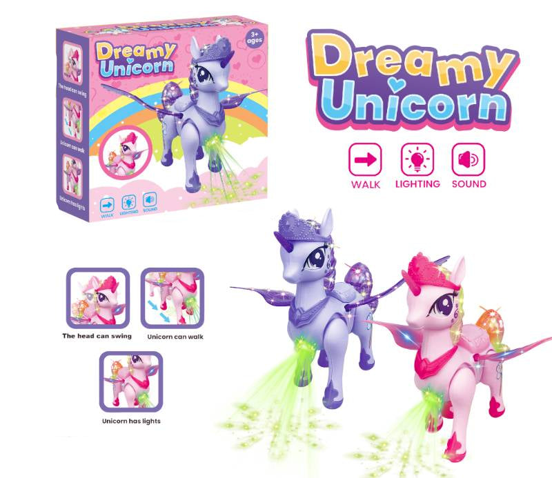 Unicorn Horse W/ Light & Sound - SL035-A90