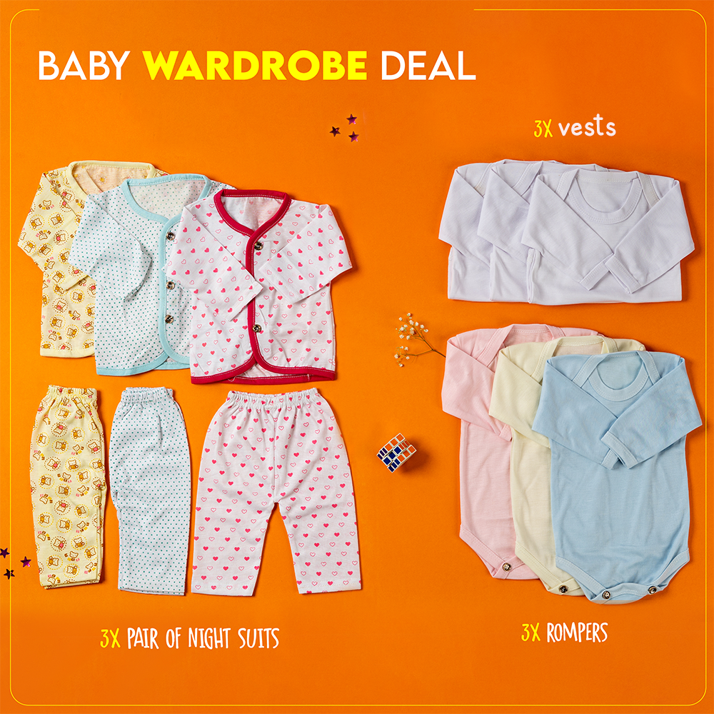 Baby Wardrobe Deal Pack of 9 TodsNTeens