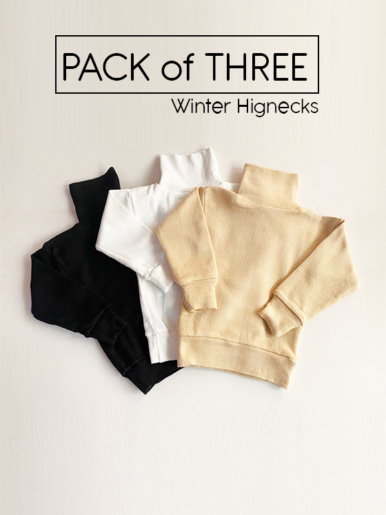 Pack of 3 Baby Turtle Necks (3M-7Y)