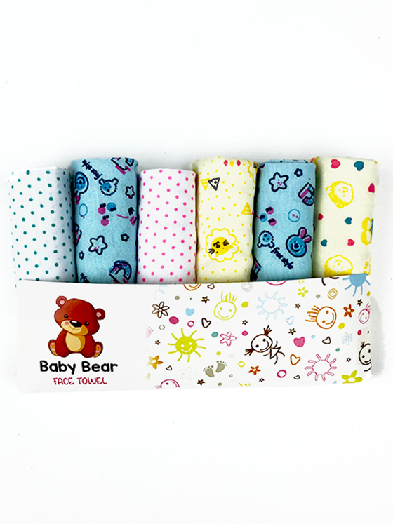 Pack of 6 Baby Face Towels