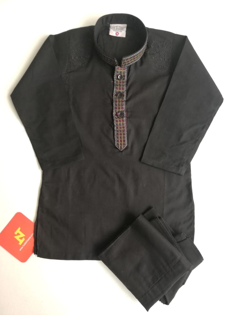 SK31-Black Mania Kurta with Shalwar